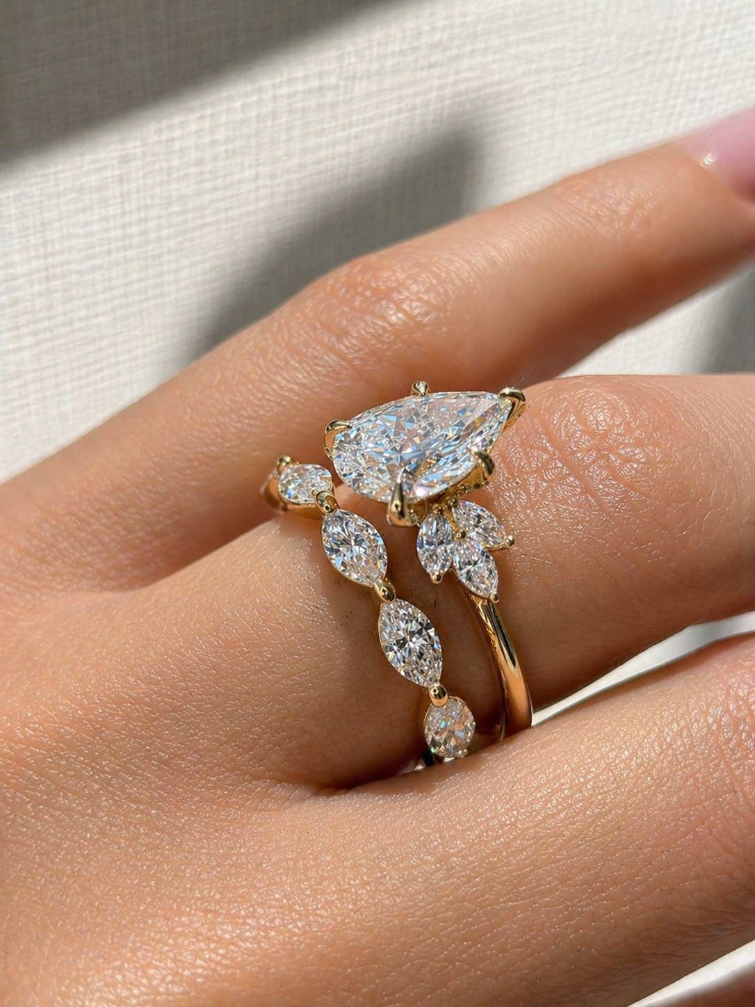 2.54 Carat Pear Cut Whimsical Diamond Engagement Ring
